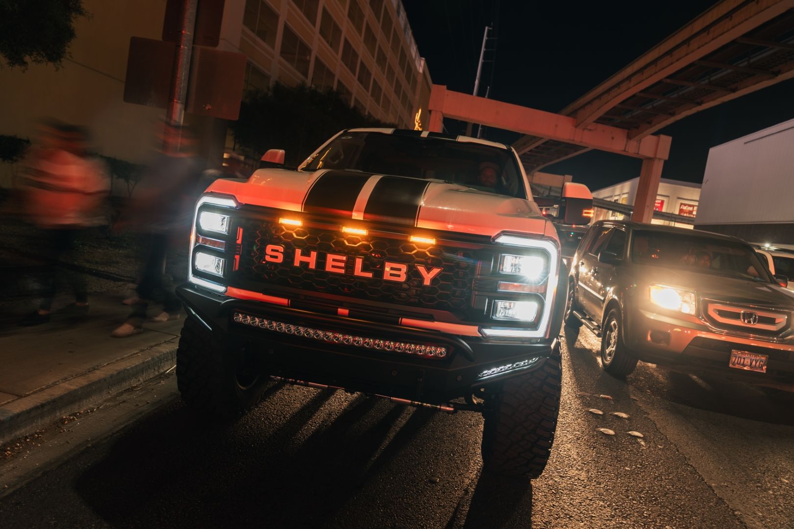 2024 Ford F-250 Shelby Super Baja front view at night